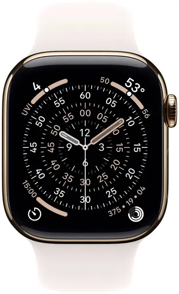 Ceas inteligent Apple - Watch S11 Cellular, 42 mm, S/M, Gold Titanium/Light Blush