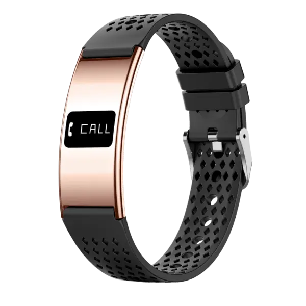 Ceas Inteligent iSEN B8, Rose gold cu bratara neagra de silicon, Ritm Cardiac Oxigen Sange, Detectare Presiune, Urmarire Somn Activitate, Sanatate Femei, 33mAh, BLE 5.3, Incarcare Magnetica