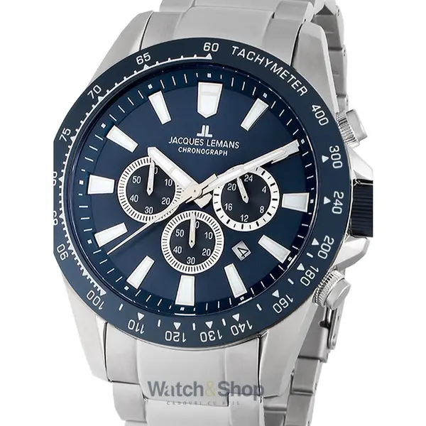 Ceas Jacques Lemans Jacques Lemans 1-2140F Liverpool Chronograph Mens Watch 48mm 10ATM