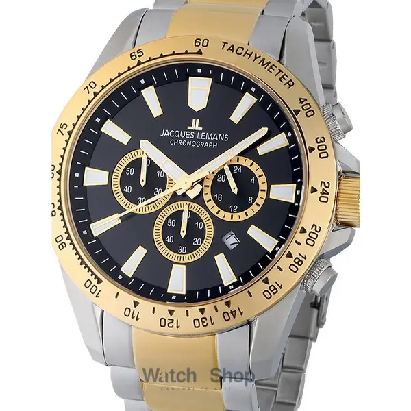 Ceas Jacques Lemans Jacques Lemans 1-2140H Liverpool Chronograph Mens Watch 48mm 10ATM