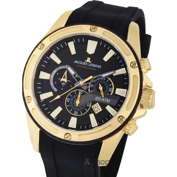 Ceas Jacques Lemans Jacques Lemans 1-2141D Liverpool Chronograph Mens Watch 48mm 20ATM