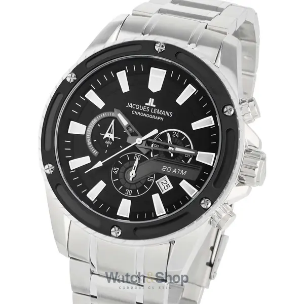 Ceas Jacques Lemans Jacques Lemans 1-2141E Liverpool Chronograph Mens Watch 48mm 20ATM