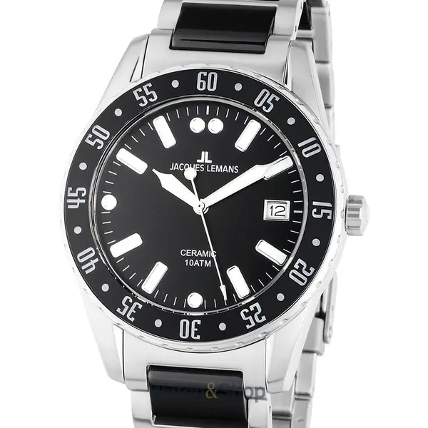 Ceas Jacques Lemans Jacques Lemans 42-10A Liverpool Ceramic Mens Watch 42mm 10ATM