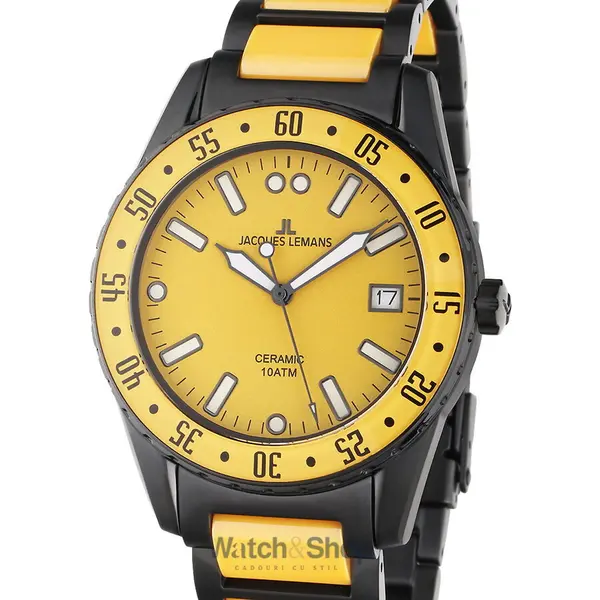 Ceas Jacques Lemans Jacques Lemans 42-10I Liverpool Ceramic Mens Watch 42mm 10ATM