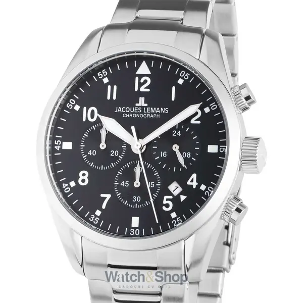 Ceas Jacques Lemans Jacques Lemans 42-2D Barcelona Mens Chronograph 42mm 10ATM