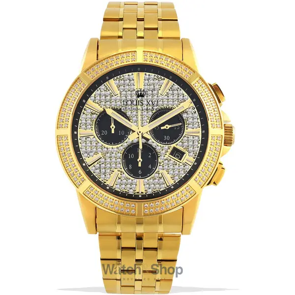 Ceas Louis XVI Louis XVI LXVI1037 Majeste Iced Out Chronograph mens watch 43mm 5ATM