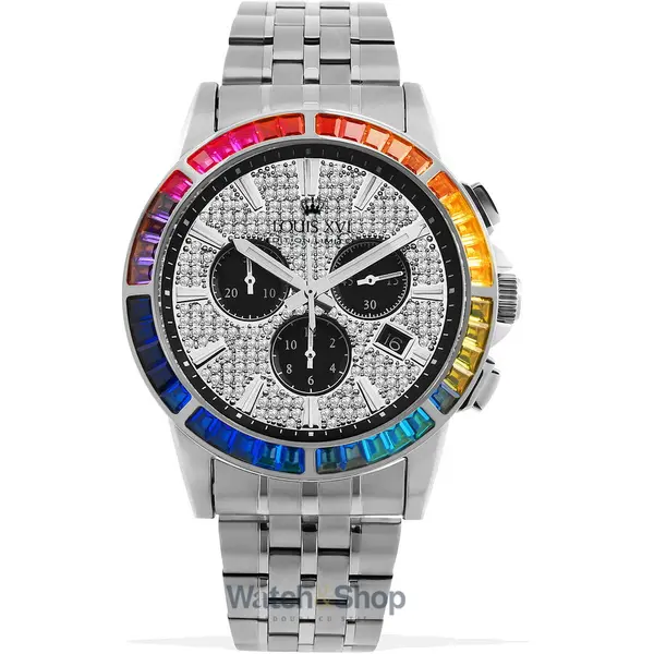 Ceas Louis XVI Louis XVI LXVI1121 Majeste Iced Out Chronograph mens watch 43mm 5ATM