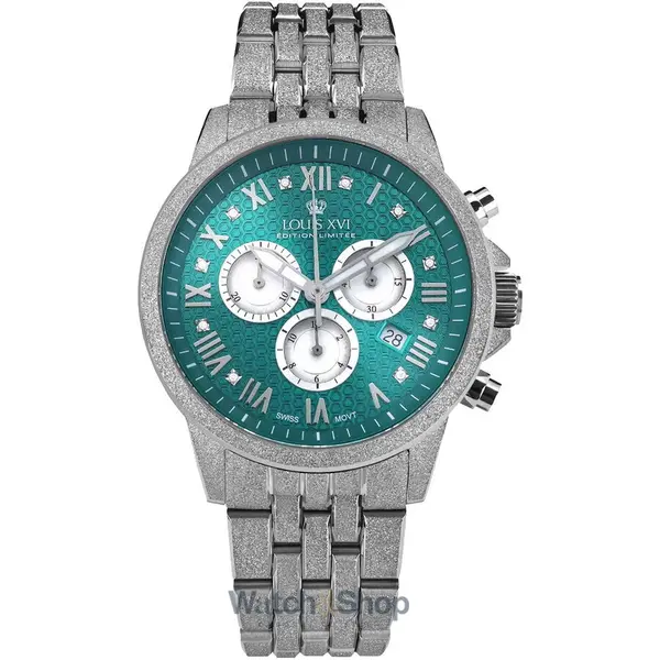 Ceas Louis XVI Louis XVI LXVI3625 Mens Watch Aramis Frosted 2.0 Diamond Chronograph 43mm 5ATM