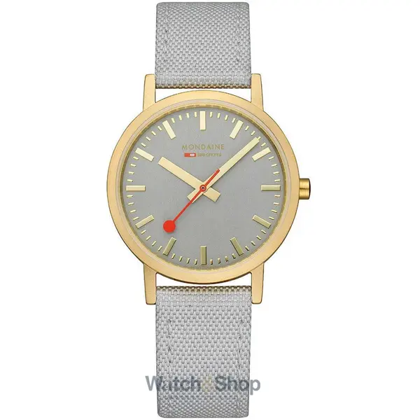 Ceas Mondaine Mondaine A660.30314.80SBU Ladies Watch Classic Gray And Gold 36mm 3ATM