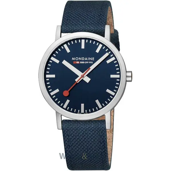 Ceas Mondaine Mondaine A660.30360.40SBD Mens Watch Classic SBB recyc. Textile 40mm 3ATM