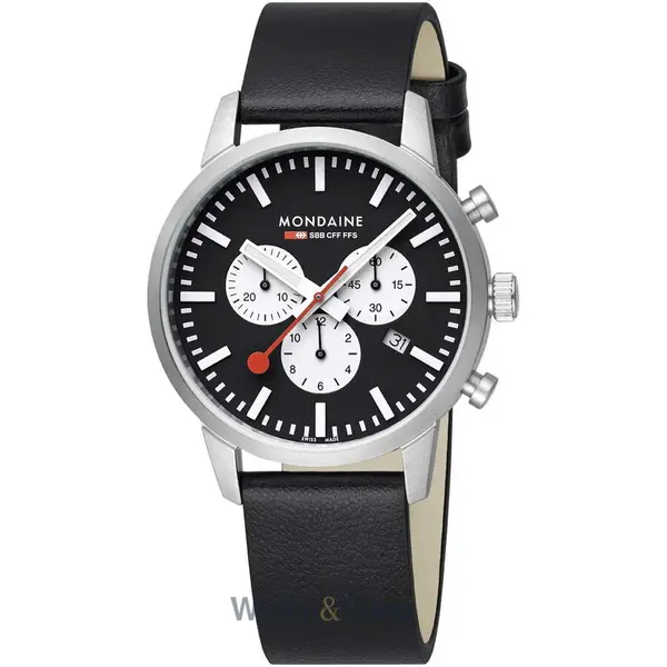 Ceas Mondaine Mondaine MSD.41420.LBV Mens Watch SBB Neo Chronograph 41mm 5ATM
