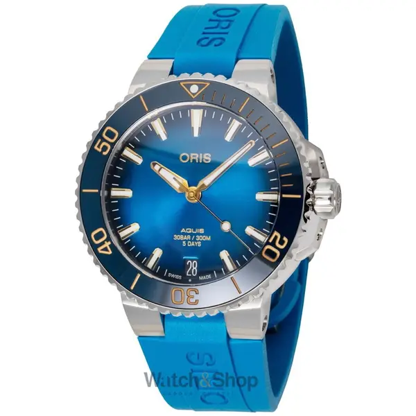 Ceas Oris Oris 01 400 7769 4125-07 4 22 75FC Mens Watch Aquis Date Automatic 41 5mm 30ATM