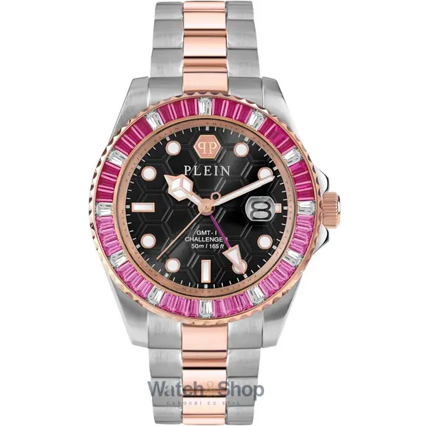Ceas Philipp Plein Philipp Plein PWPZA0424 Unisex GMT-I Challenger Baguettes 44mm 5ATM