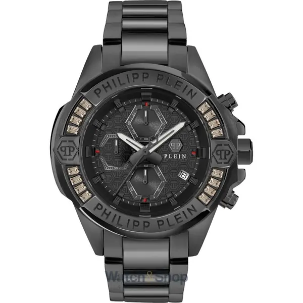 Ceas Philipp Plein Philipp Plein PWWFA0725 Mens Watch The $kull Chrono 45mm 5ATM