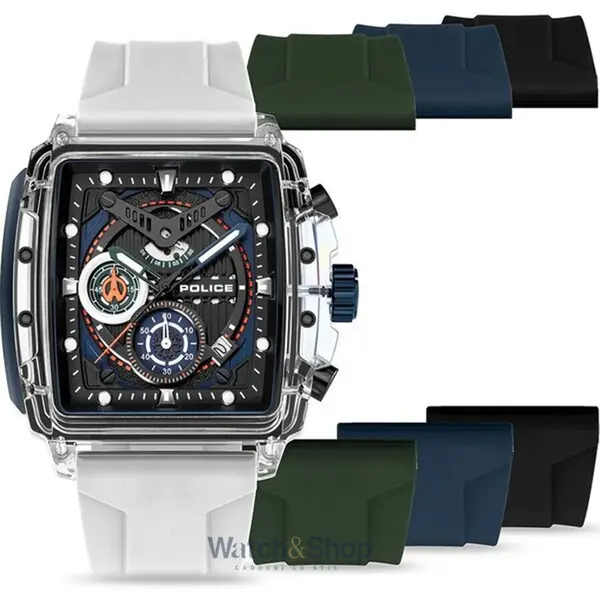 Ceas Police Police PEWGO0052401-SET Mens Watch Clout Set Chrono 43mm 3ATM