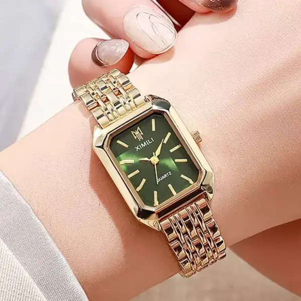Ceas Quartz Golden - Verde Smarald