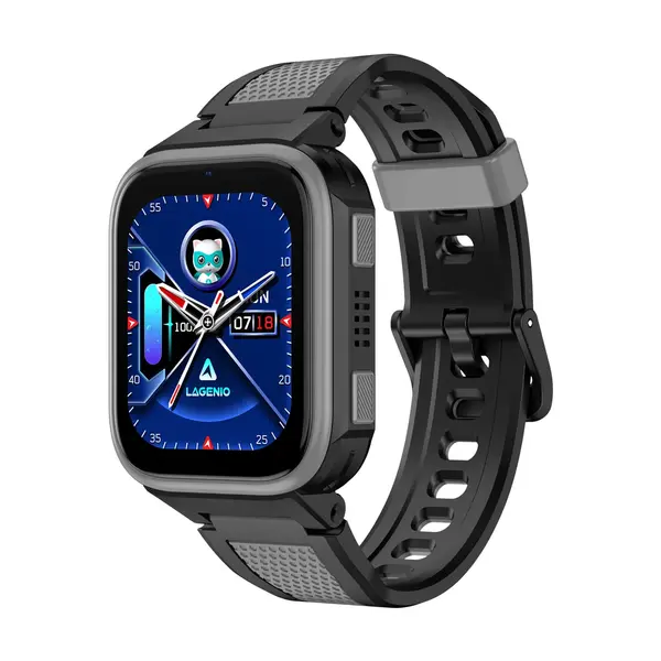 Ceas Smartwatch LAGENIO K10, Negru, 4G, 1.8 AMOLED, 64MB RAM, 128MB ROM, Camera 0.3MP, RTOS, Tracking GPS, Apel Video, Mesaje, Control Parental, Ceas cu Alarma, 950mAh, Pentru copii intre 5-14