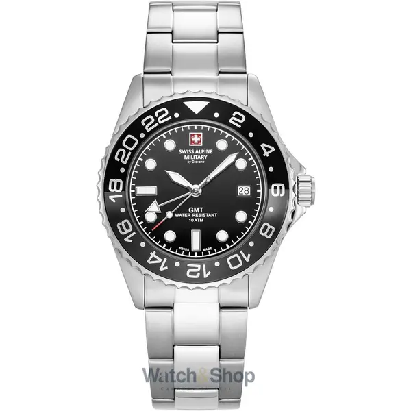 Ceas Swiss Alpine Military Swiss Alpine Military 7052.1122 Mens Watch Nautilus GMT 42mm 10ATM