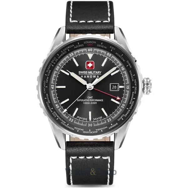 Ceas Swiss Military Hanowa Swiss Military Hanowa SMWGB0003201 Mens Watch Afterburn GMT 44mm 10ATM
