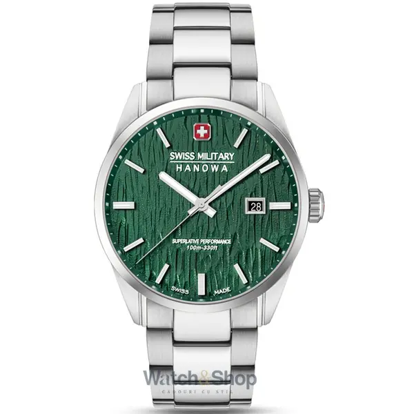 Ceas Swiss Military Hanowa Swiss Military Hanowa SMWGH0006101 Mens Watch Silver Fir 42mm 10ATM