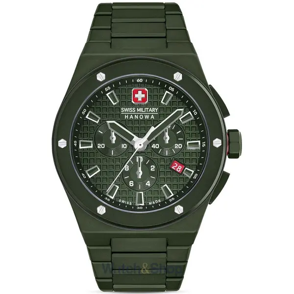 Ceas Swiss Military Hanowa Swiss Military Hanowa SMWGI0002282 Mens Watch Sidewinder Ceramic Chronograph 43mm 10ATM