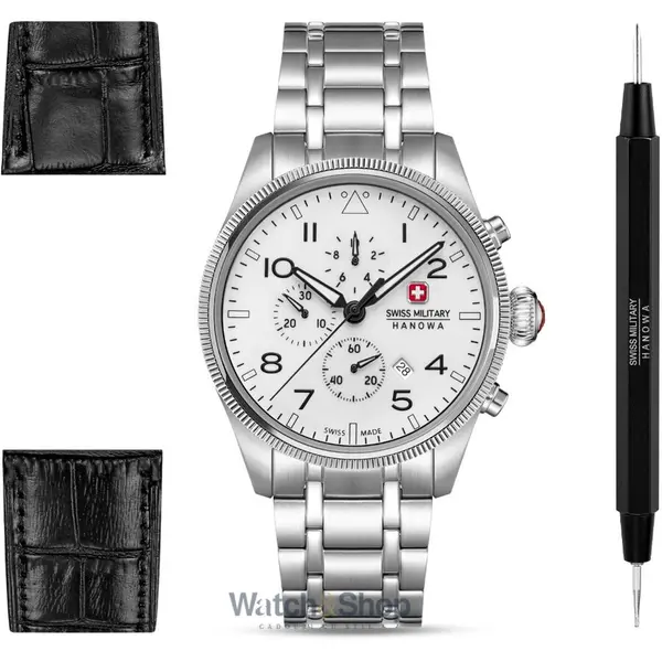 Ceas Swiss Military Hanowa Swiss Military Hanowa SMWGI0005701-SET Mens Watch Thunderbolt Northern Night Chronograph Set 43mm 10 ATM