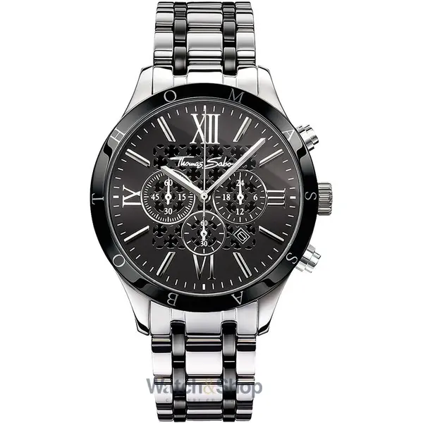Ceas Thomas Sabo Thomas Sabo WA0139-222-203 Rebel Urban Chronograph Mens Watch 43mm 5ATM