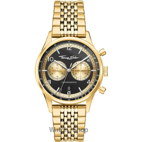 Ceas Thomas Sabo Thomas Sabo WA0376-264-203 Rebel at Heart Chronograph Mens Watch 40mm 3ATM