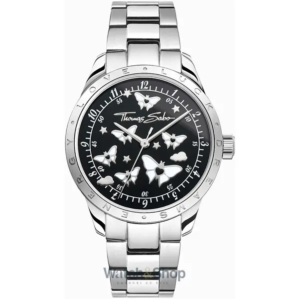 Ceas Thomas Sabo Thomas Sabo WA0432-201-203-34 Ladies Watch Butterflies silver colored 34mm 10ATM
