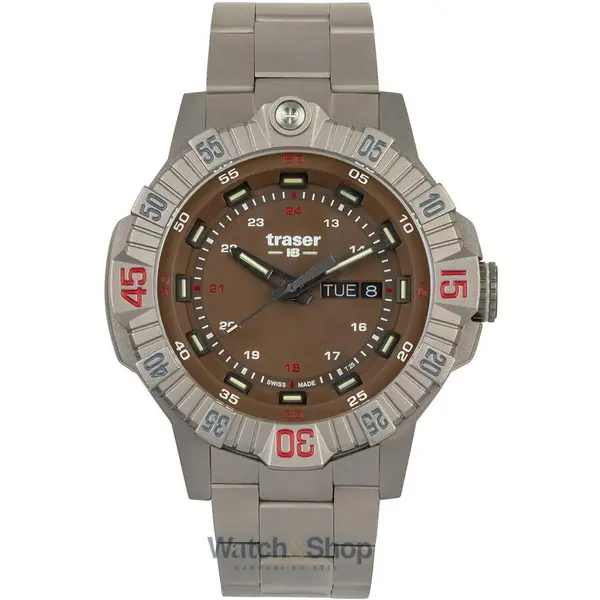 Ceas Traser Traser H3 110668 Tactical Brown Titan Mens Watch 46mm 20ATM