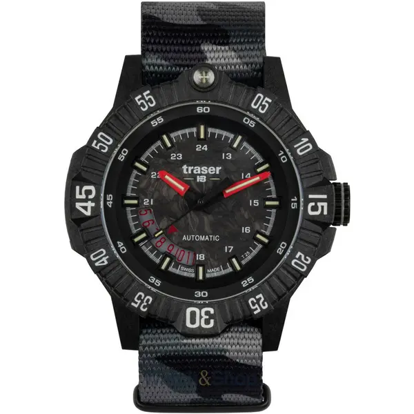 Ceas Traser Traser H3 110960 Mens Watch P99 A Tactical Carbon Automatic 46mm 20ATM