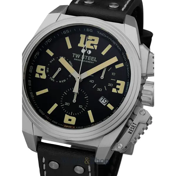 Ceas TW Steel TW-Steel TW1111 Canteen Chronograph Mens Watch 46mm 10ATM