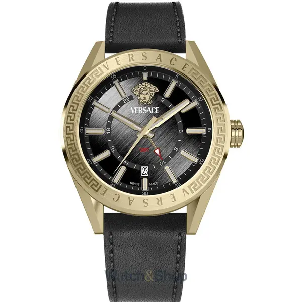 Ceas Versace Versace VEAFA0224 Mens Watch V-Code GMT 42mm 5ATM