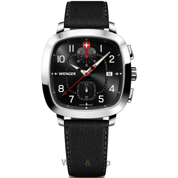 Ceas Wenger Wenger 01.1933.108 Mens Watch Vintage Sport Chronograph 40mm 5ATM