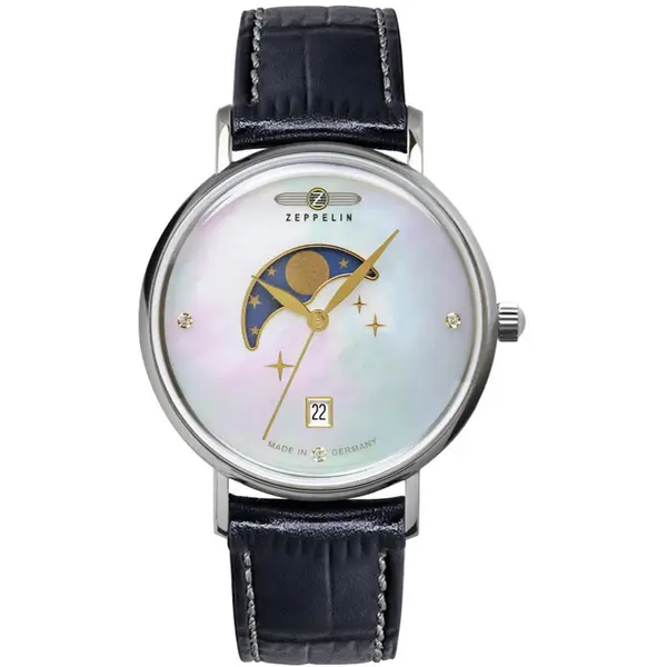 Ceas Zeppelin Zeppelin 7133-3 Ladies Watch Luna Moon Phase 36mm 5ATM