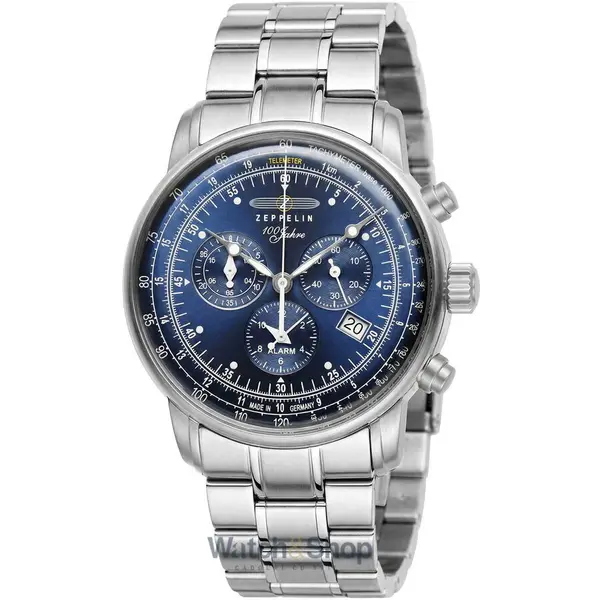 Ceas Zeppelin Zeppelin 7680MB-3 Mens Watch 100 Years Zeppelin Chronograph 43mm 5ATM