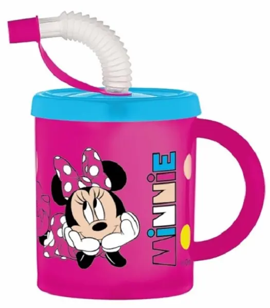 Ceașcă cu pai și mâner Disney - Minnie, 210 ml