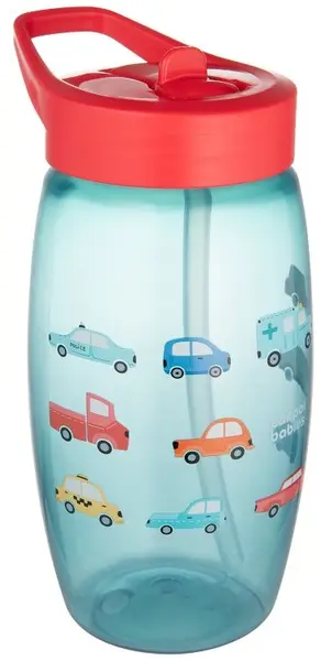 Ceașcă cu un pai pliabil Canpol - Cars, 400 ml