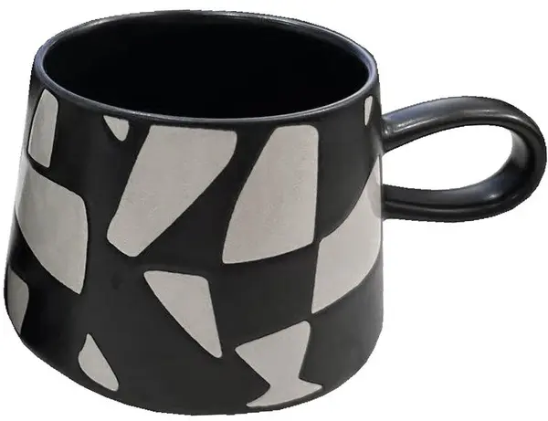 Ceaşcă Maison - Blend 2, 320 ml, alb-negru