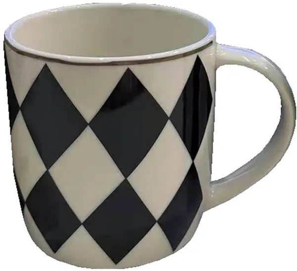 Ceaşcă Maison - Jolie Rombus, New Bone China, în romburi, 350 ml