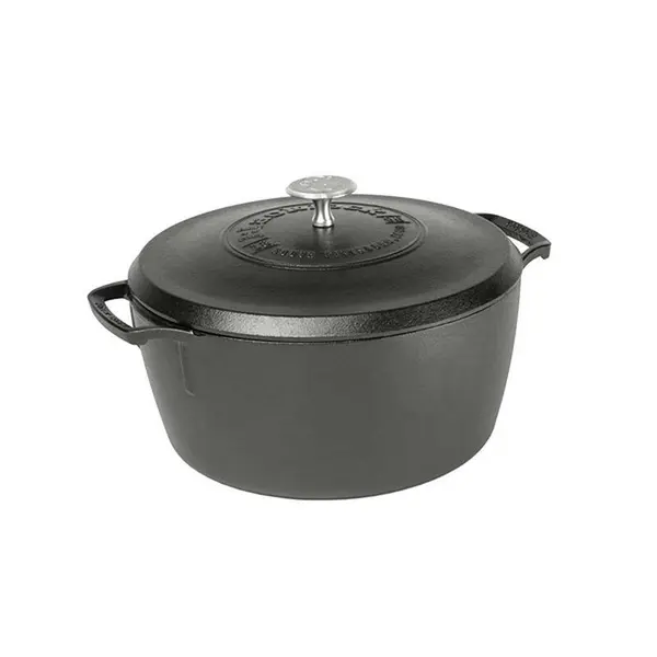 Ceaun din fonta cu capac - cuptor olandez triplu asezonat Lodge Blacklock 26 cm 5,2 litri BL02DO