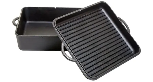 Ceaun din fonta dreptunghiular cu capac - cuptor olandez Camp Chef 33 cm 7,6 litri CC-DO13S