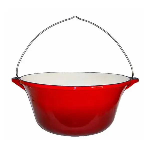 Ceaun din Fonta Emailata, 30 l, Rosu, Perfect Home