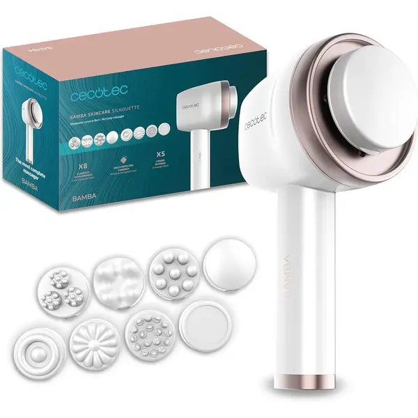CECOTEC Aparat de masaj profesional corporal anticelulitic Cecotec SkinCare Push, 8 capete de masaj, 5 moduri, 6 niveluri de intensitate