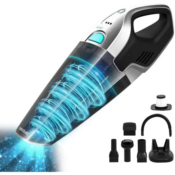 CECOTEC Aspirator de mana Cecotec Conga Immortal ExtremeSuction, 75W, 5.5 kPal, Baterie Li-Ion 11.1 V, 2200 mAh, autonomie 20 min, Negru-Argintiu
