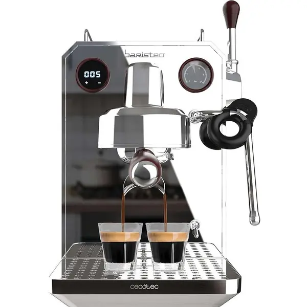 CECOTEC Espressor Cecotec Baristeo Intima, sistem de pre-infuzie, pompa de 15 bari, umplere usoara, rezervor de apa de 1.7 l, incalzitor de cesti, Negru