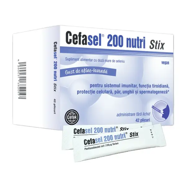 Cefasel 200 nutri Stix, 42 plicuri, Cefak