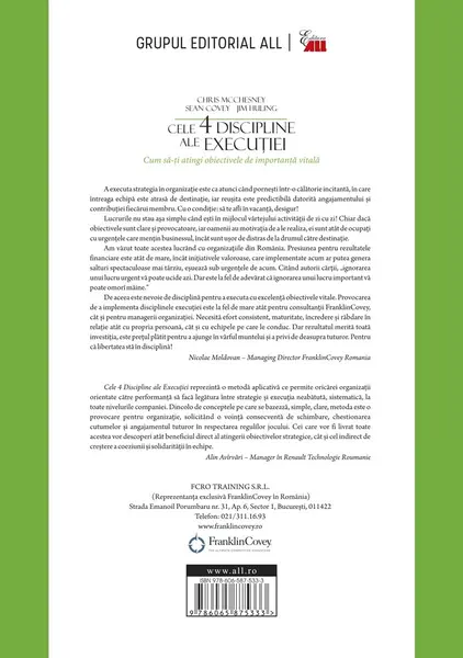 Cele 4 discipline ale executiei | Chris McChesney, Jim Huling, Sean Covey
