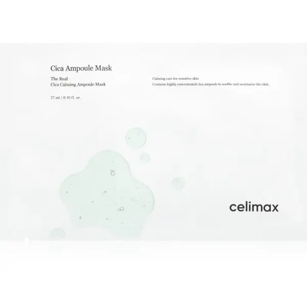 celimax The Real Cica mască intensă cu hidrogel pentru netezirea pielii 27 ml