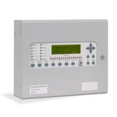 Centrala de incendiu cu 2 bucle Kentec ENSH63482 03P cu 48 LED-uri de zona, montaj aparent, cu imprimanta si cheie de activare